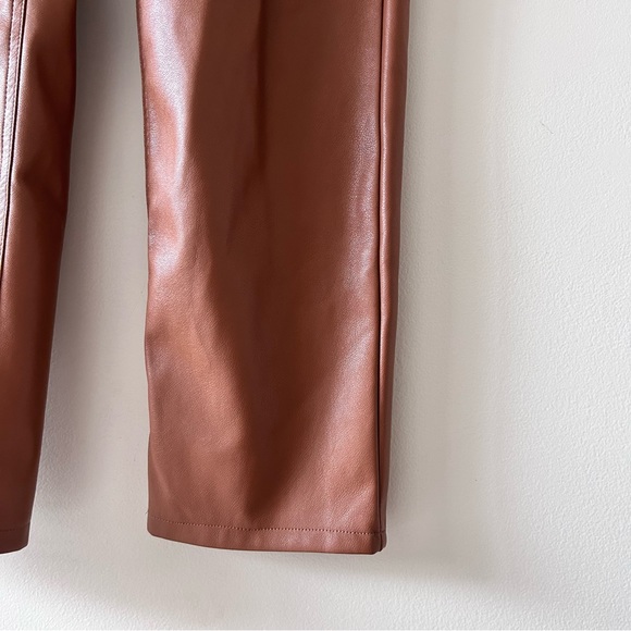 DYNAMITE | Gisele Faux Leather Straight Leg Pants - Picture 6 of 6